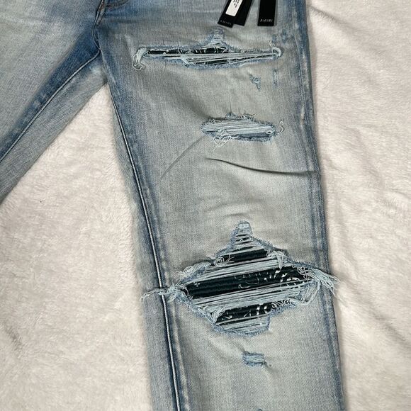 NWT! Amiri Bandana MX1 Jean in light indigo! - Picture 3 of 8